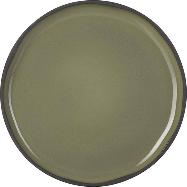 Тарелка «Карактэр» с высоким бортом, керамика, 150 мм, зелёный