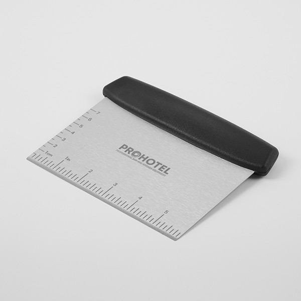 Шпатель кондитерский, нержавеющая сталь, пластик, 165✕125✕0,8 мм, черный