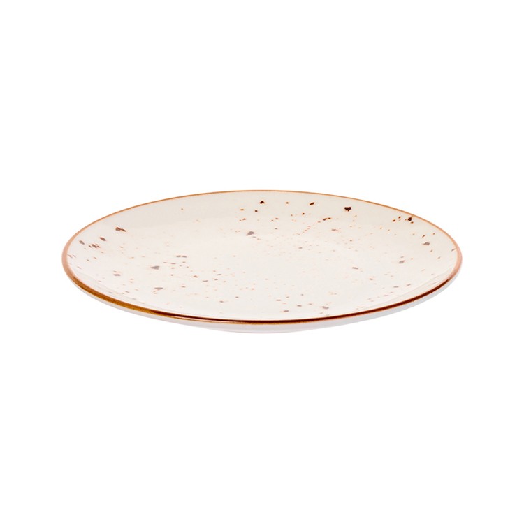 Тарелка «Париж», фарфор, 21 см, белый, коричневый