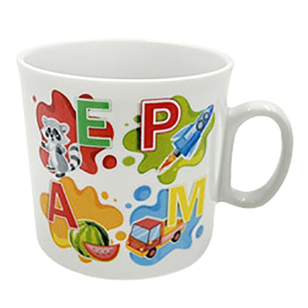 Кружка «Алфавит» детская, фарфор, 200 мл, белый