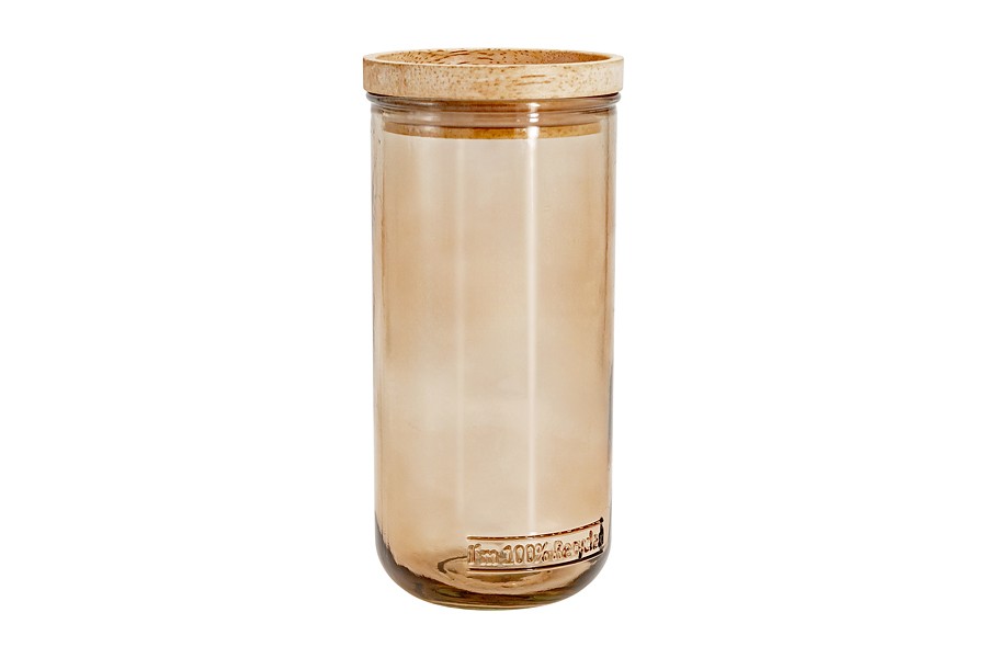 Банка для сыпучих продуктов, 820 мл, стекло/дерево, коричневая, Jars Банка для сыпучих продуктов, 820 мл, стекло/дерево, коричневая, Jars