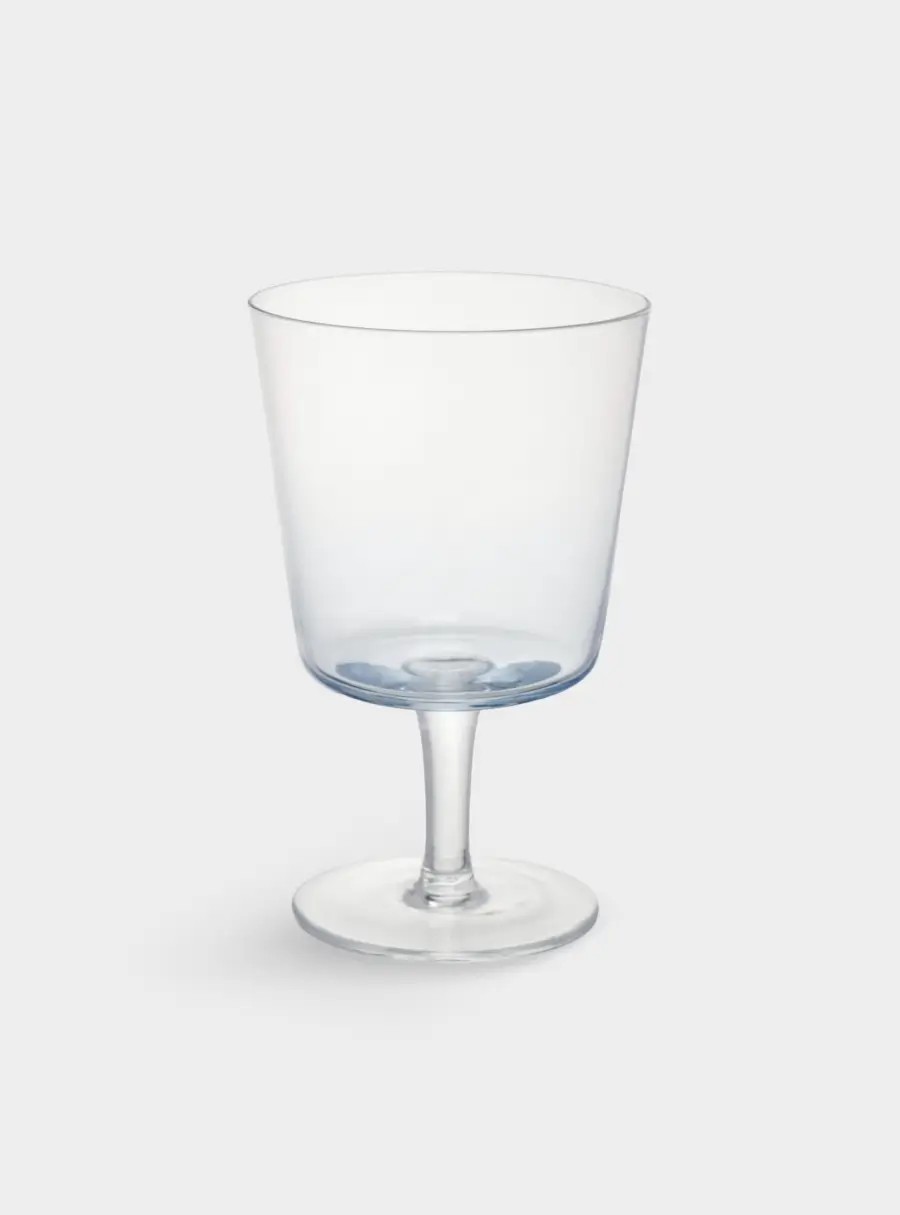 Бокал-кубок для вина, 320 мл, стекло, голубой, Soul