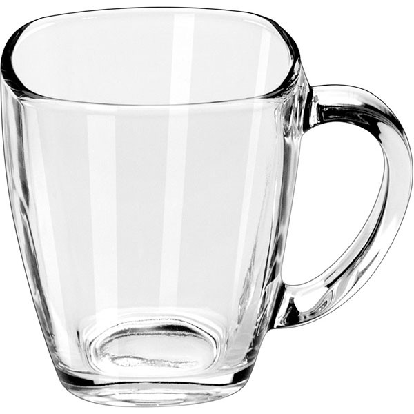 Кружка, стекло, 414мл, H=12.2см, прозр.