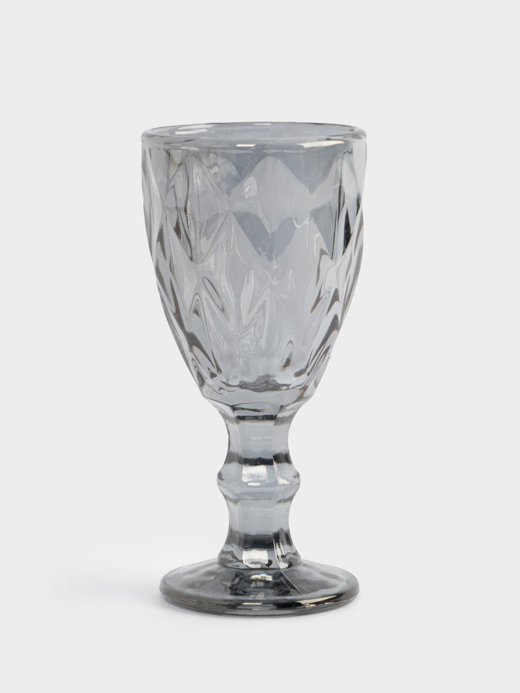 Рюмка, 50 мл, стекло, серая, Diamond color