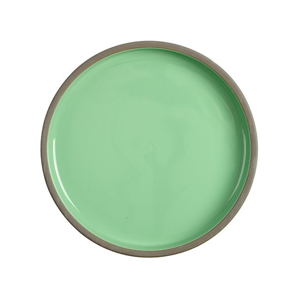Тарелка «Блисс» с бортом, фарфор, 195 мм, мятный