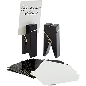 Держатель для карточек «Прищепка» [2шт] H=10, B=4см; черный