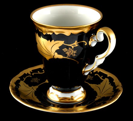 Набор для каппучино 2 пред. «Кленовый лист синий»