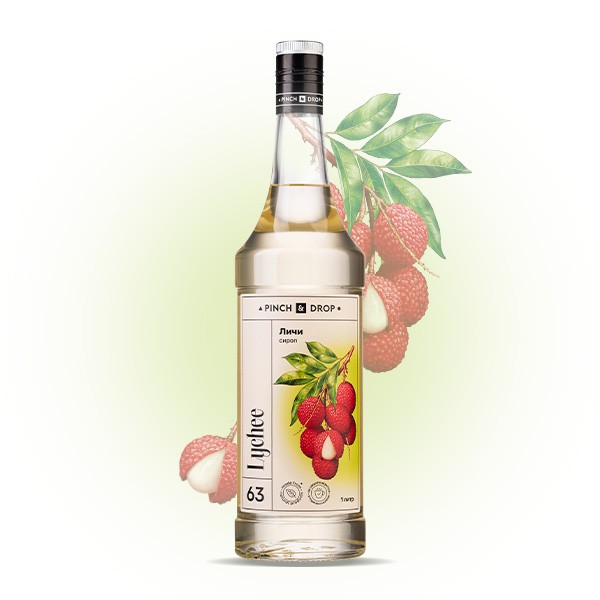 Сироп «Личи» Pinch&Drop, стекло, 1 л, белый