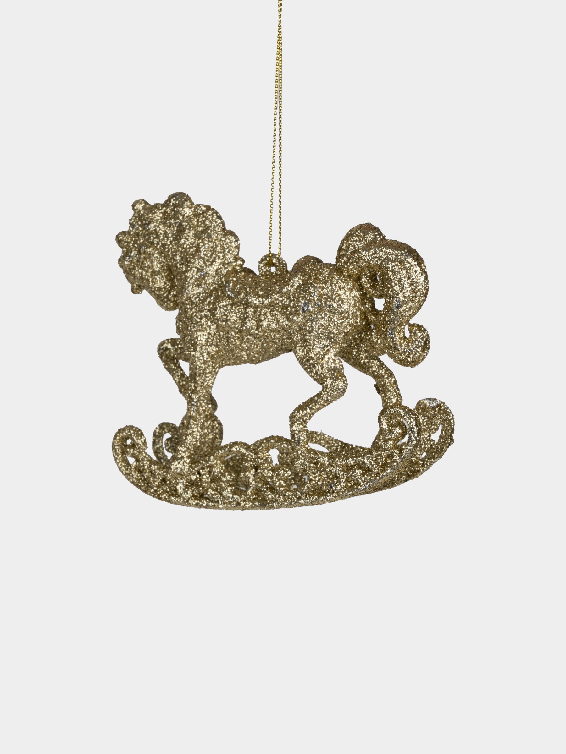 Игрушка елочная, 11 см, пластик, шампань, Лошадь, New year Игрушка елочная, 11 см, пластик, шампань, Лошадь, New year