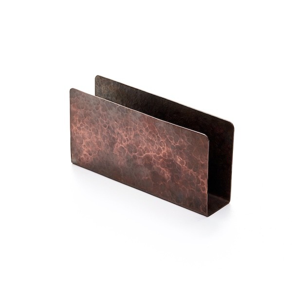 Салфетница «Такт» прямоугольная, с чеканкой и патиной, медь, 15✕8 см, медный