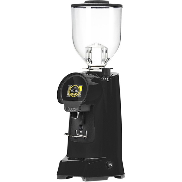 Кофемолка «Eureka Helios 65» (на 1,2 кг кофе), литой алюминий, 25✕22✕60 см, 280 вт, черный, прозрачный