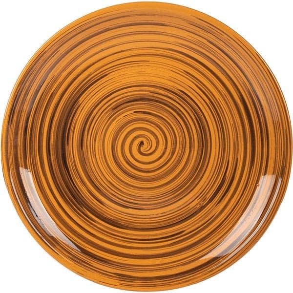 Тарелка мелкая, керамика, 22 см, жёлтый