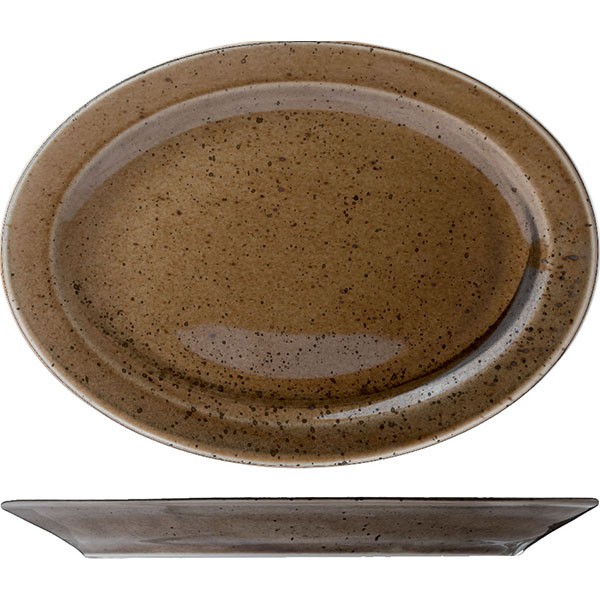 Блюдо овал. «Кантри Стайл», фарфор, H=3,L=36,B=26см, зелен.