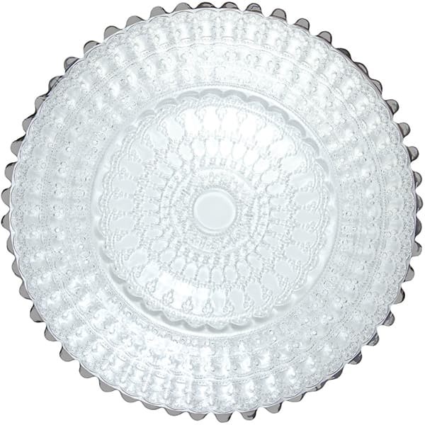 Тарелка «Гелиос» подстановочная, стекло, 33,5 см, прозрачный, платиновый