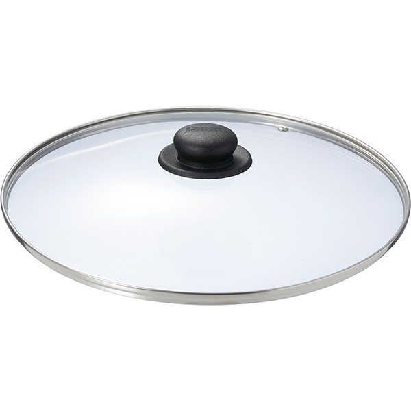 Крышка, стекло, пластик, 32 см, прозрачный, черный