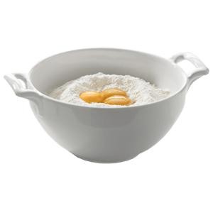 Миска «Бель Кузин» для замешивания, фарфор, 1 л, белый