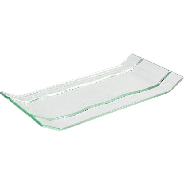 Поднос фуршетный, стекло, 24✕12 см, прозрачный