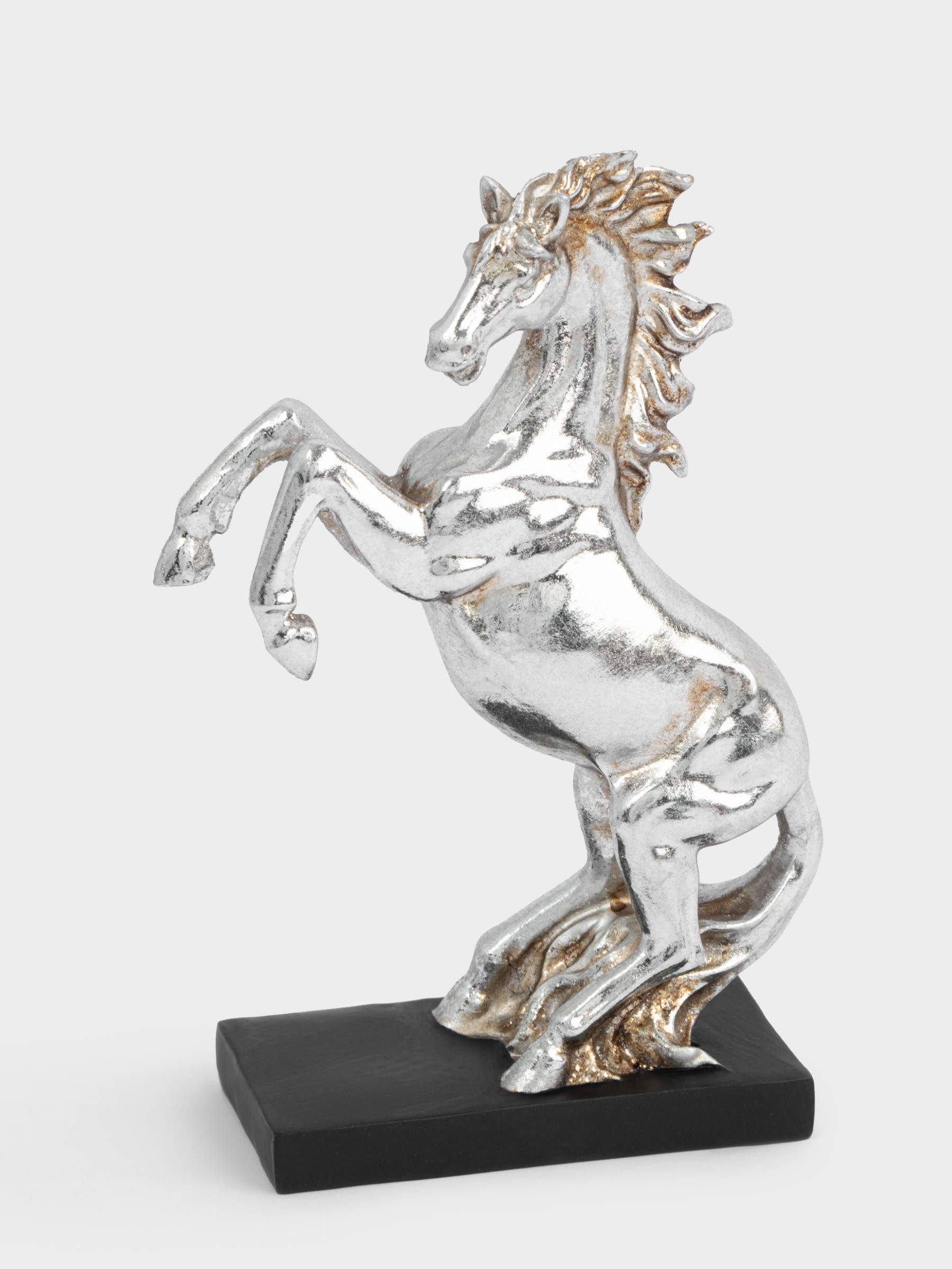Статуэтка, 15 см, полирезин, серебристая, Конь на дыбах, Horse Статуэтка, 15 см, полирезин, серебристая, Конь на дыбах, Horse