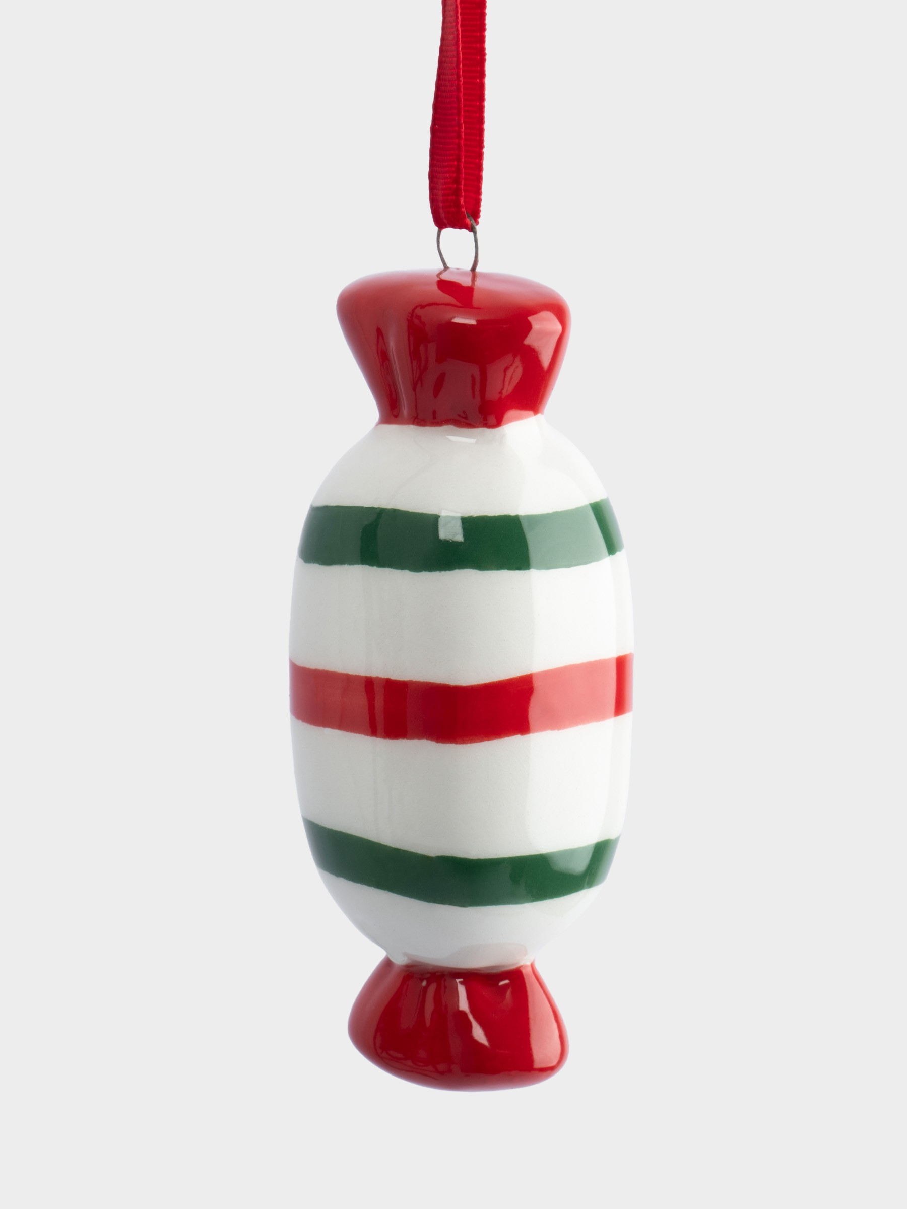 Игрушка елочная, 8 см, керамика, Конфета, New year Игрушка елочная, 8 см, керамика, Конфета, New year