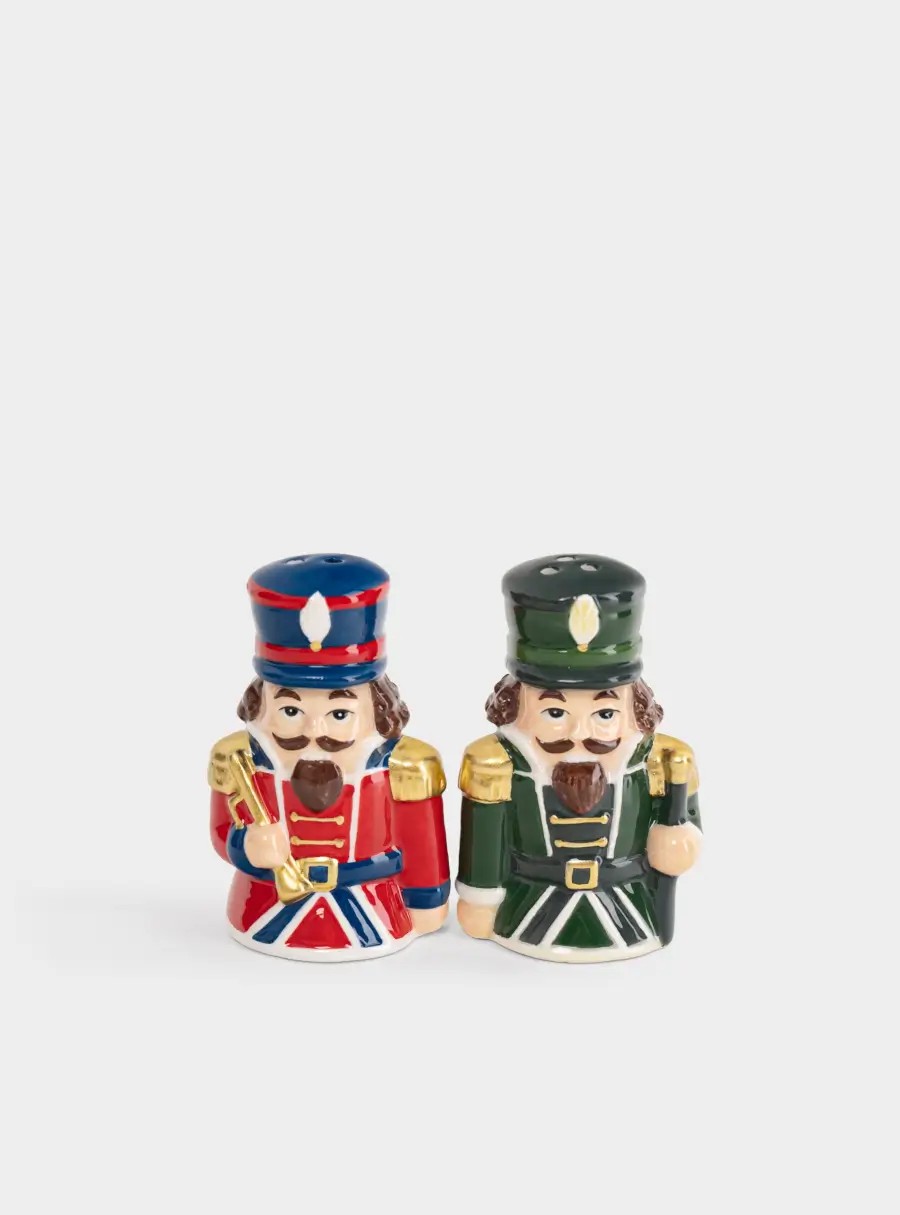 Набор для соли и перца, 7 см, доломитовая керамика, Щелкунчики, Nutcracker