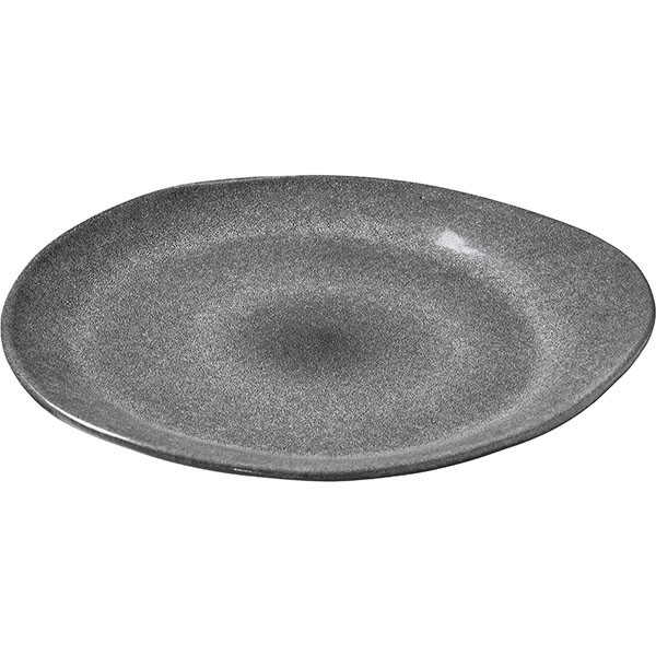 Блюдо «Млечный путь», фарфор, 28✕25,5 см, черный, серый