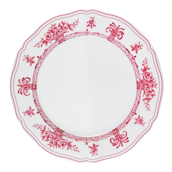 Тарелка «Нео Антирос» подстановочная, фарфор, 26,5 см, белый, розовый