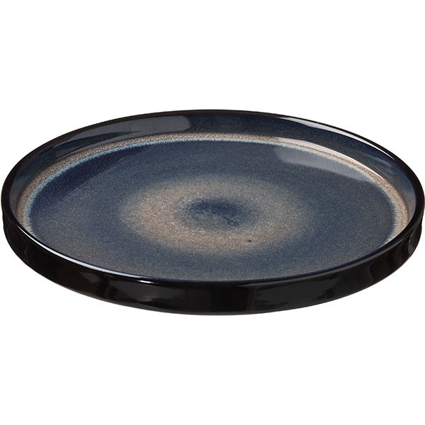 Блюдо «Пати», фарфор, 25 см, серый, синий