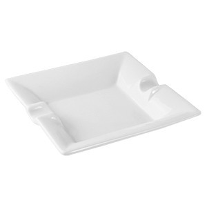 Пепельница квадратная «Кунстверк», фарфор, H=24,L=128,B=128мм, белый