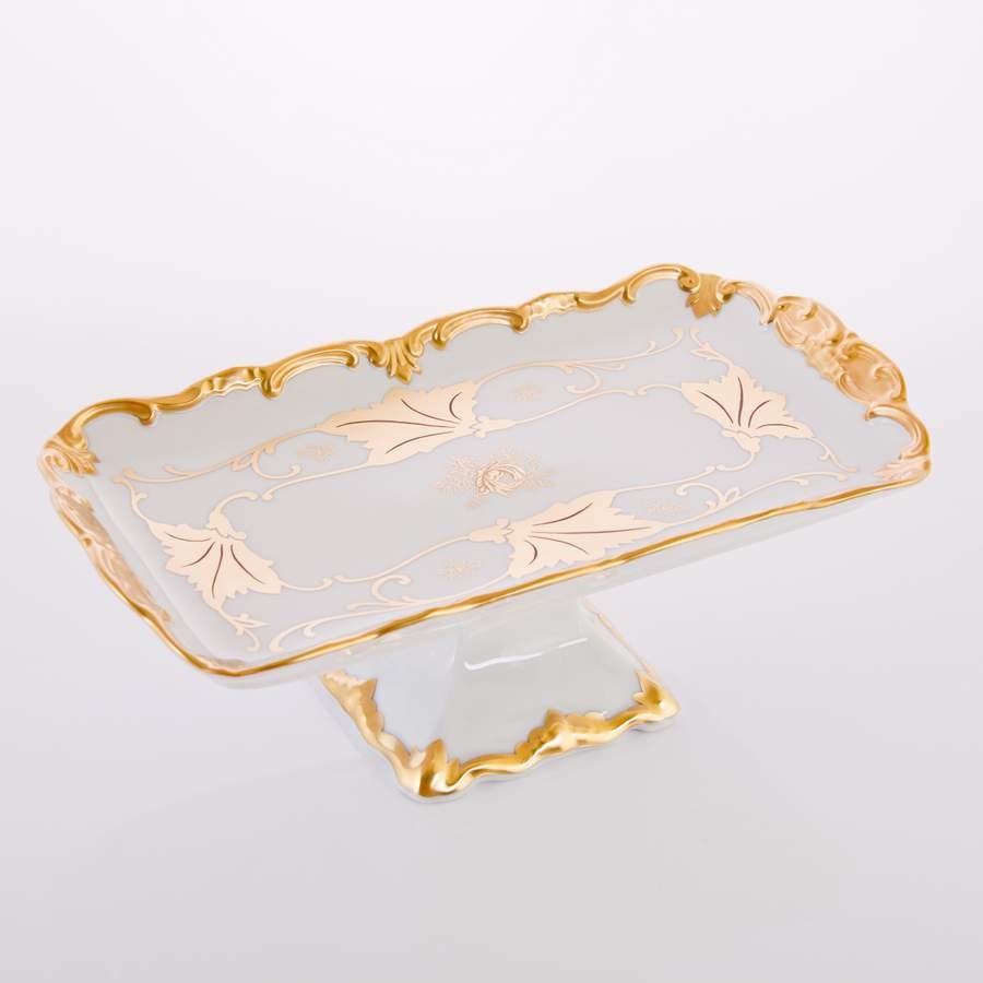 Рулетница 26 см. на ножке «Кленовый лист белый»