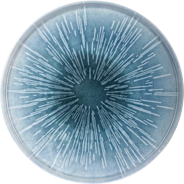 Тарелка «Нанокрем Блю» с бортом, фарфор, 200 мм, голубой