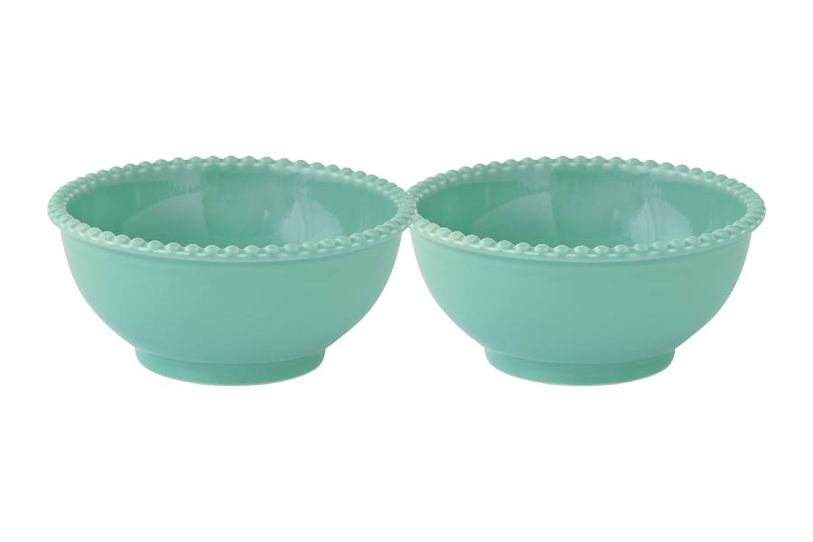 Набор 2 салатника Tiffany, аквамарин, 16 см, 0,75 л