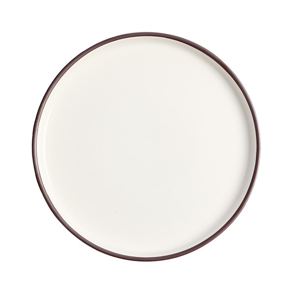 Тарелка «Блисс» с бортом, фарфор, 231 мм, белый