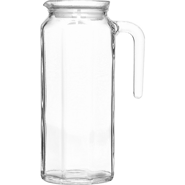 Кувшин «Кошем» с крышкой, стекло, 1 л, прозрачный, красный