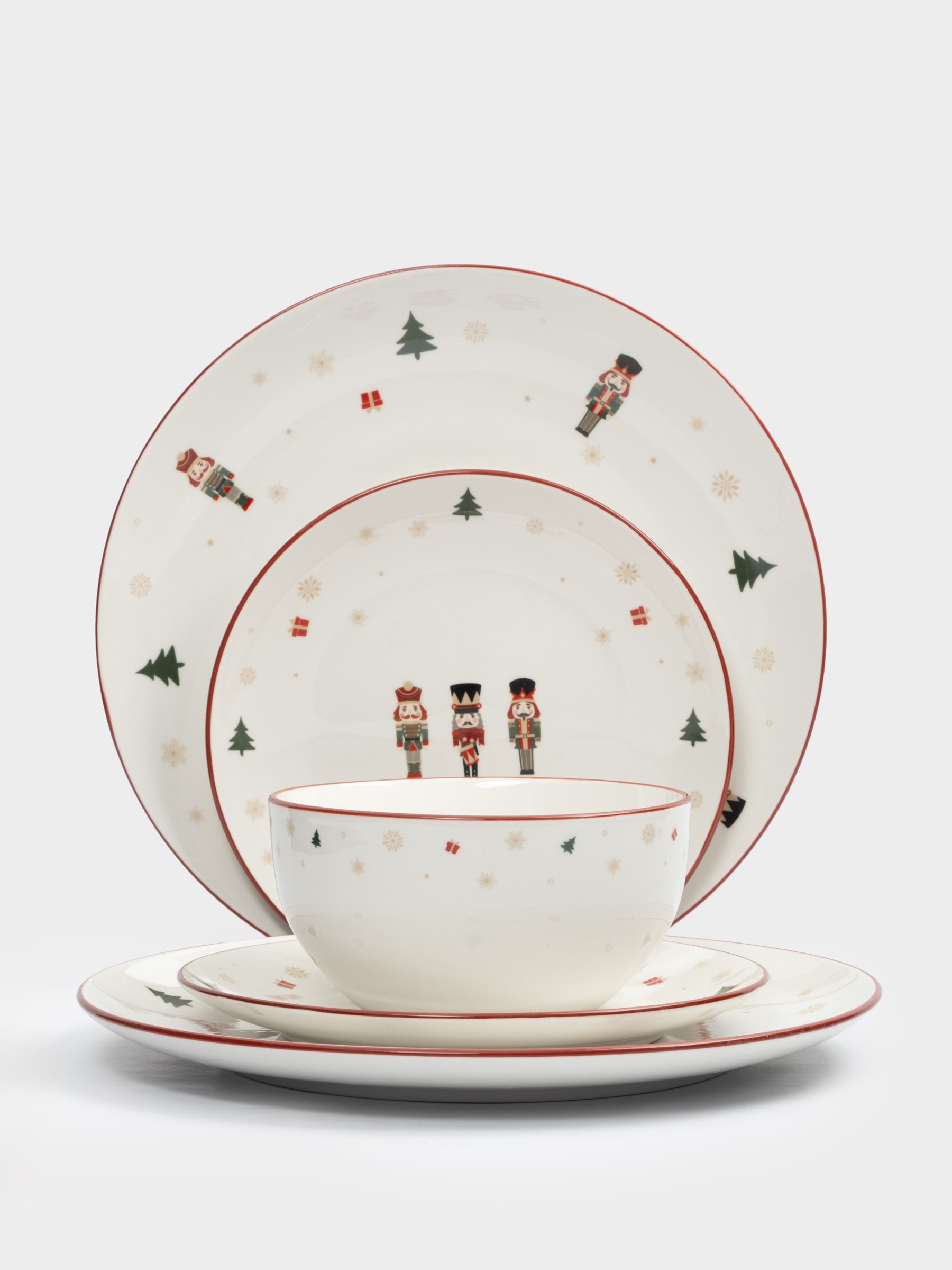 Сервиз обеденный, 6 персон, 18 предметов, фарфор, белый, Щелкунчики, Nutcracker Сервиз обеденный, 6 персон, 18 предметов, фарфор, белый, Щелкунчики, Nutcracker