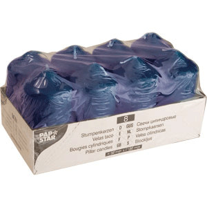 Свечи т.-синие d=5см, h=10см 8шт.