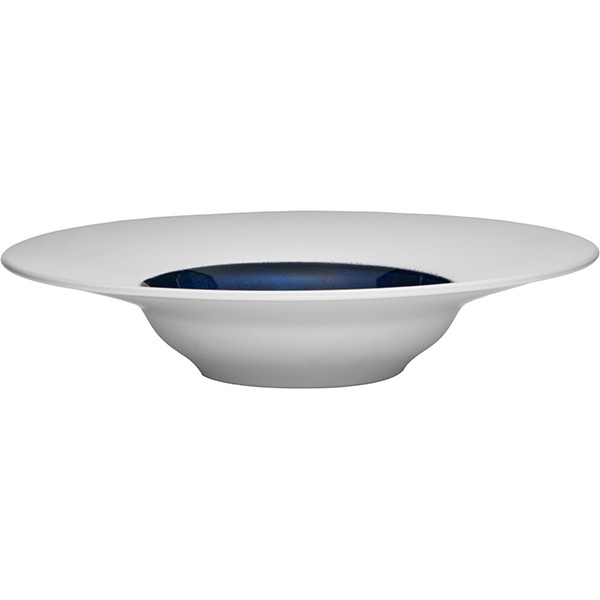 Тарелка для пасты «Абиссос», фарфор, 270 мм, белый, синий