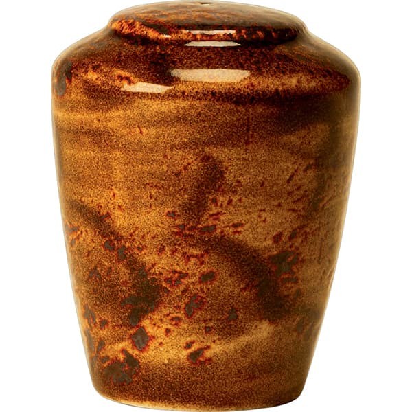 Солонка «Крафт», фарфор, D=57,H=74мм, терракот