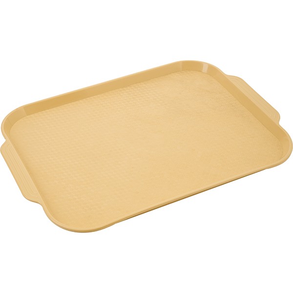 Поднос прямоугольный для Фаст Фуд, полистирол, 45✕35,5 см, бежевый