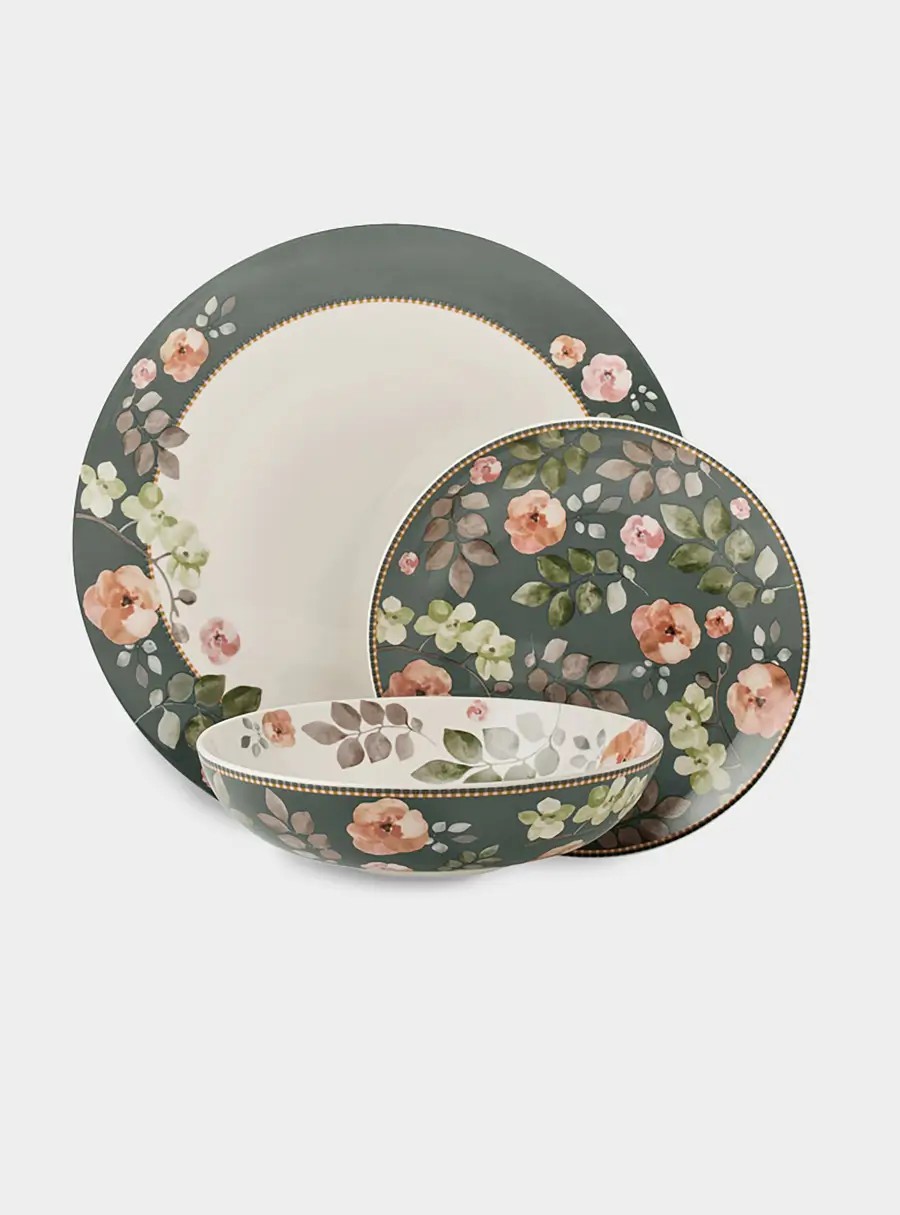 Обеденный набор Arcadia, зелёный, 4 персоны, 12 предметов