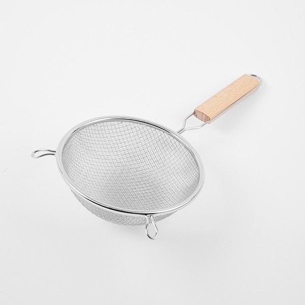 Сито с ручкой, нержавеющая сталь, дерево, 155 мм