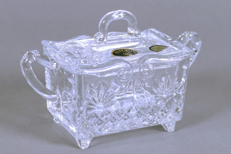 сахарница хрусталь серебро. французский хрусталь. сахарница с крышкой богема м389. богемия кристалл bohemia crystal. сахарница из хрусталя.