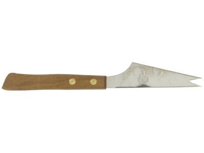 Нож барный с деревянной ручкой, сталь, полипропилен, 182/90 мм, коричневый