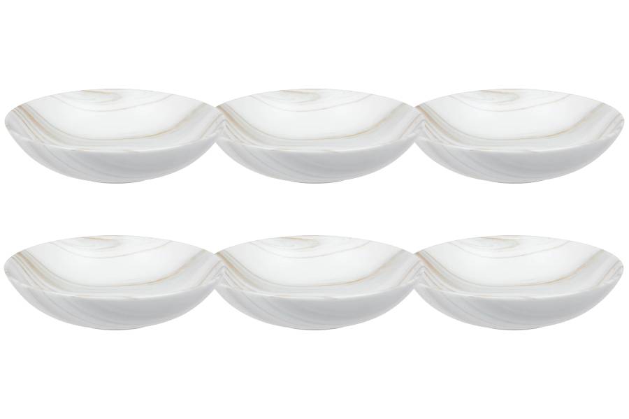 Набор 6 тарелок суповых The Royal Marble, 19,5 см, 0,75 л