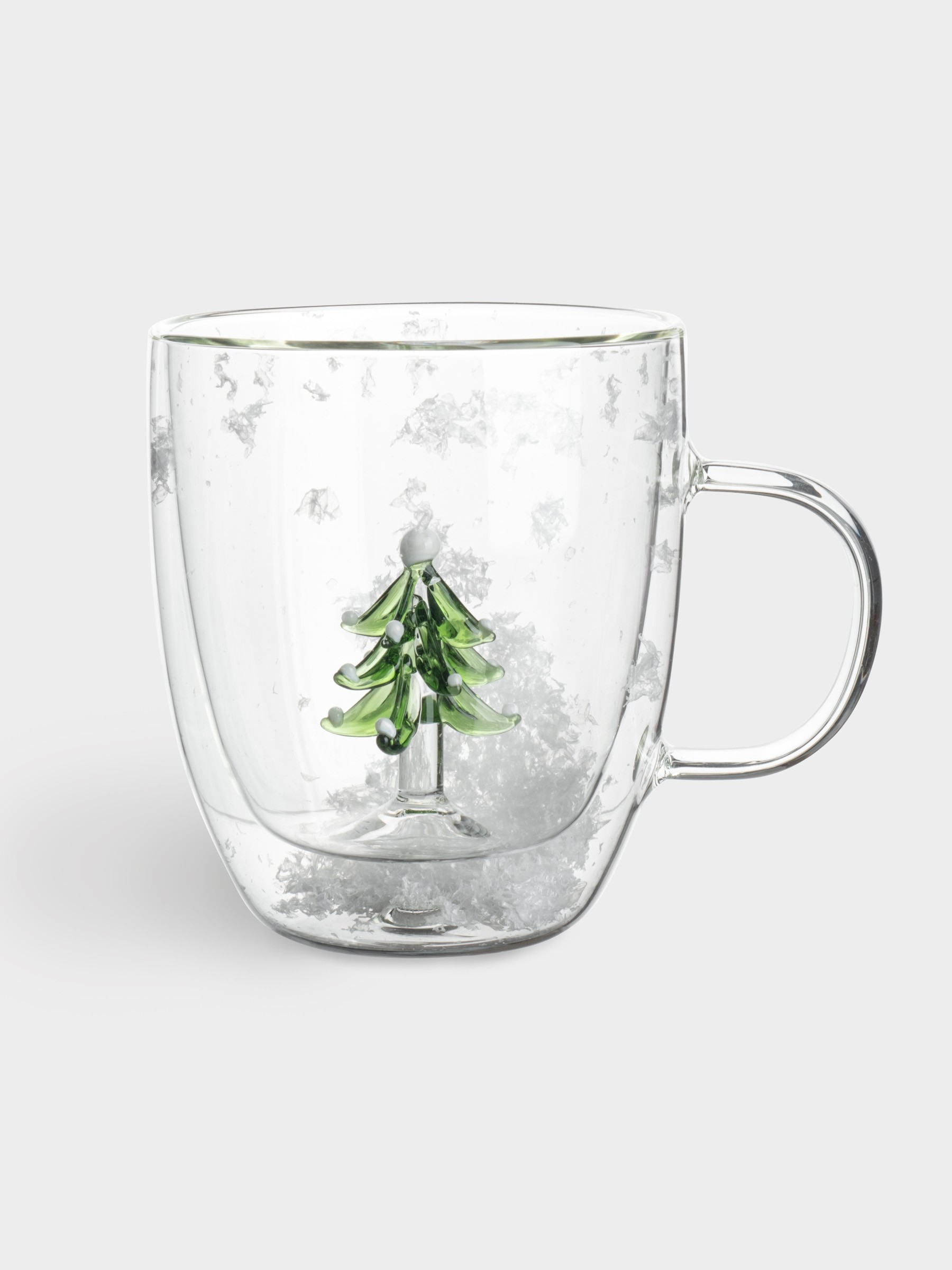 Кружка, 390 мл, стекло, Елка, Wind-decor