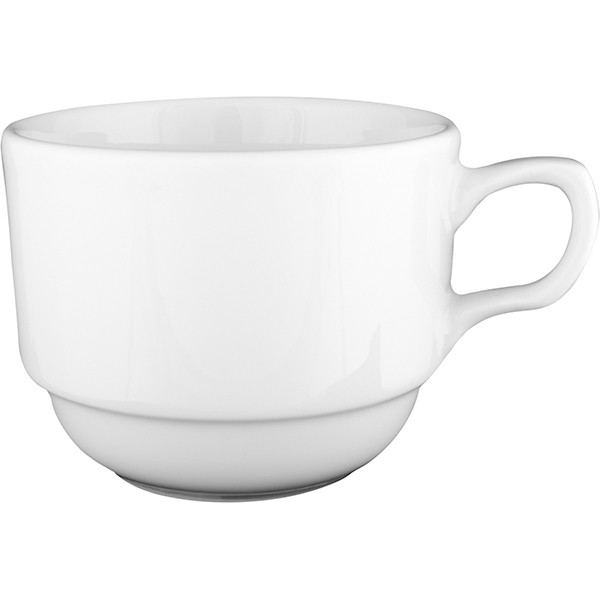 Чашка чайная «Белая» Браво, фарфор, 250 мл, белый