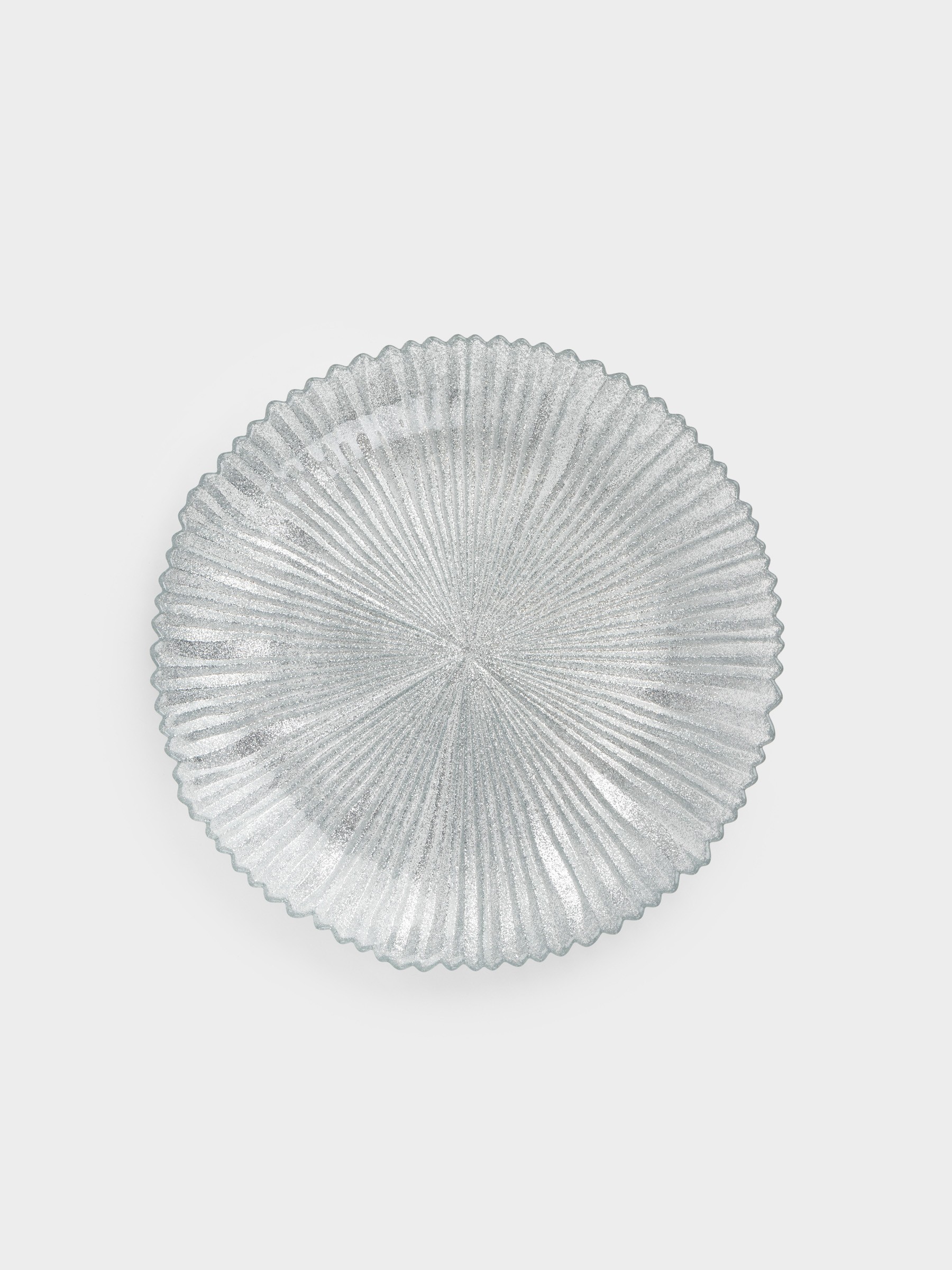 Тарелка закусочная, 21 см, стекло, серебристая, Avila