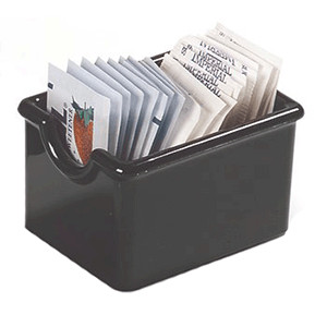 Емкость для пакетиков сахара; винилбензол; H=53,L=87,B=66мм; черный