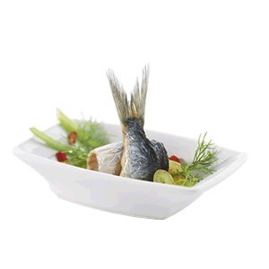 Салатник прямоуг., фарфор, L=97,B=62мм, белый