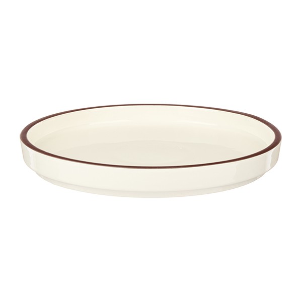 Тарелка «Блисс» с бортом, фарфор, 219 мм, белый