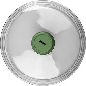 Крышка для сковороды «Д. Грин» D=24см; прозр. , зелен.